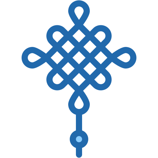 Chinese knot Generic Blue icon
