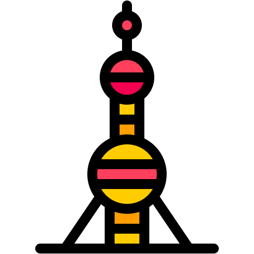 東方明珠塔 Generic Outline Color icon