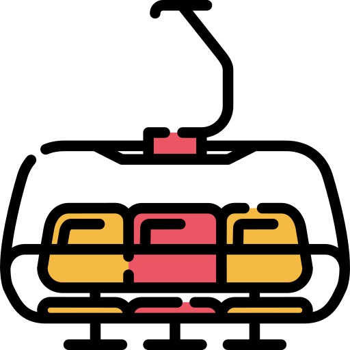 Ski Lift Generic Outline Color icon