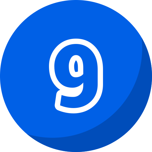 número 9 Generic Flat icono