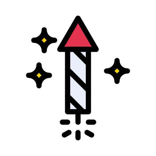 불꽃 Vector Stall Lineal Color icon