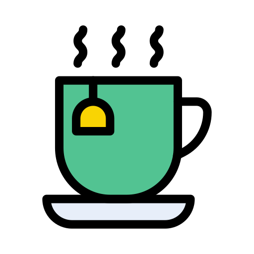 Tea cup Vector Stall Lineal Color icon