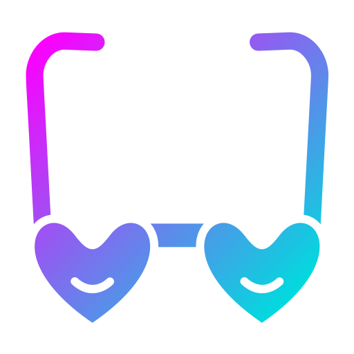 Heart glasses Generic Flat Gradient icon