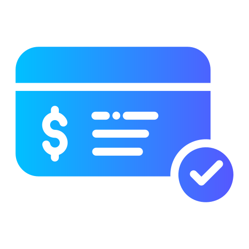 cheque Generic Flat Gradient icono