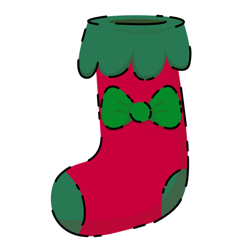 calcetín navideño Generic Flat icono