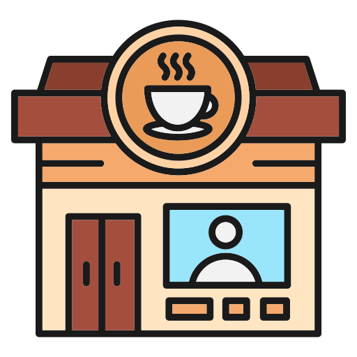 cafetería Generic Outline Color icono
