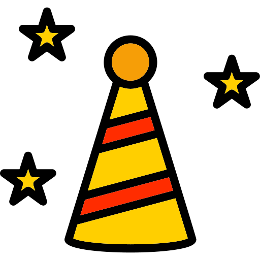 파티 용 모자 Generic Outline Color icon