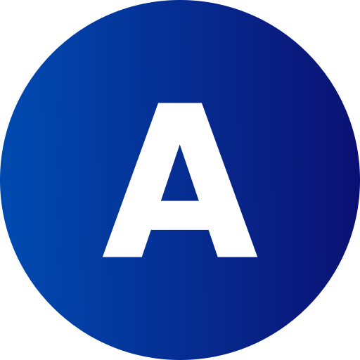 hoofdletter a Generic Flat Gradient icoon
