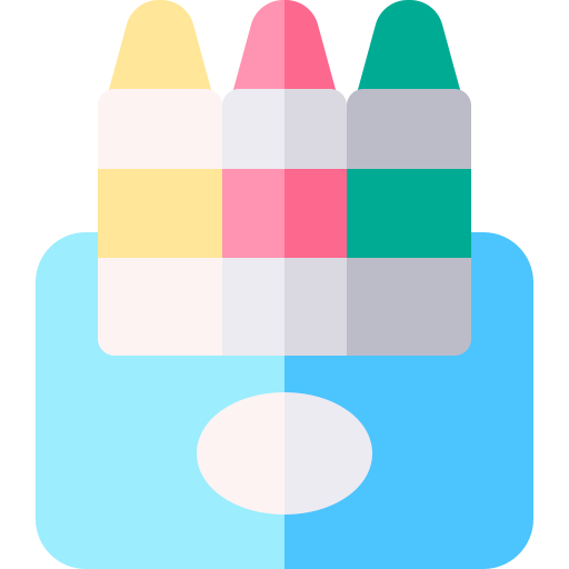 lápiz de color Basic Rounded Flat icono