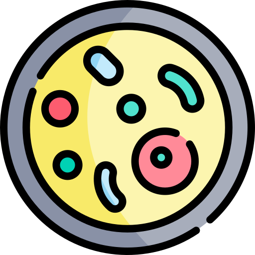 Bacteria Kawaii Lineal color icon