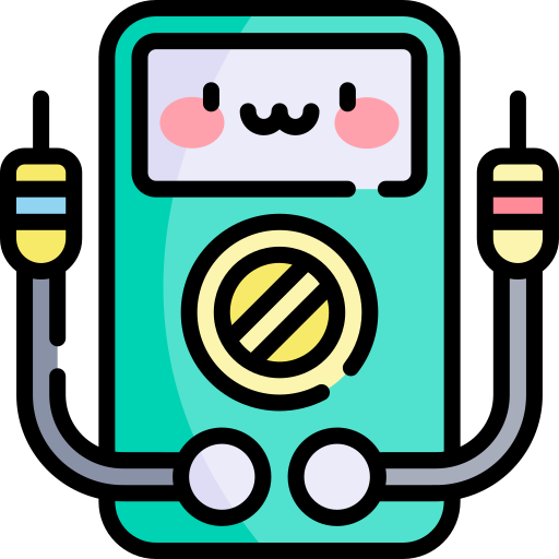 電圧計 Kawaii Lineal color icon