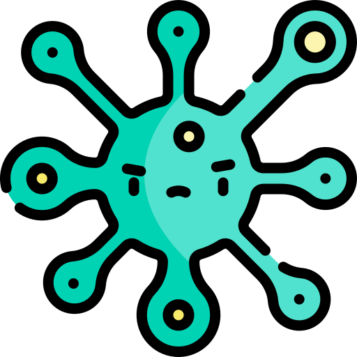 Virus Kawaii Lineal color icon