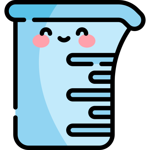 Beaker Kawaii Lineal color icon