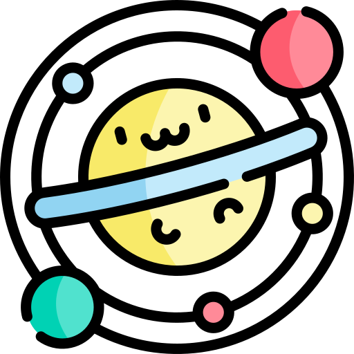 天文学 Kawaii Lineal color icon
