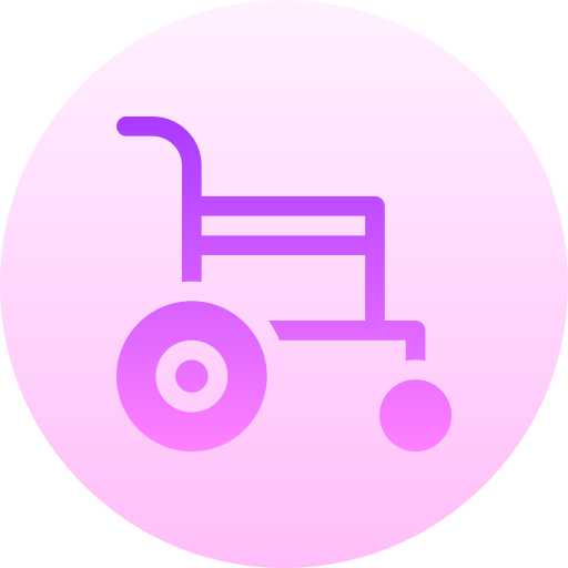 cadeira de rodas Basic Gradient Circular Ícone