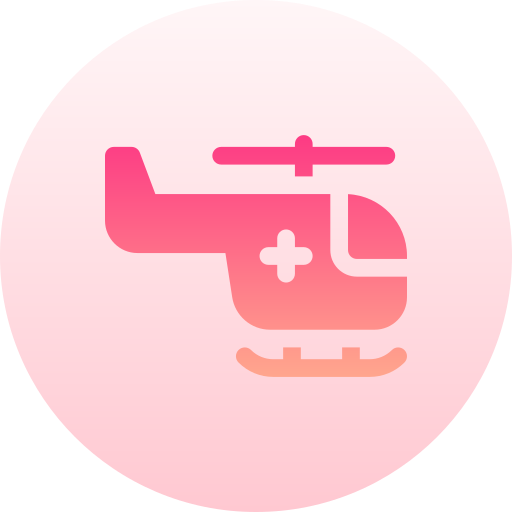 Helicopter Basic Gradient Circular icon