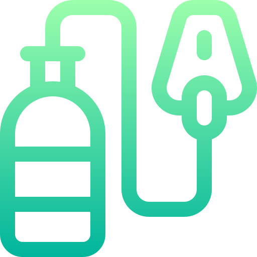 Oxygen mask Basic Gradient Lineal color icon