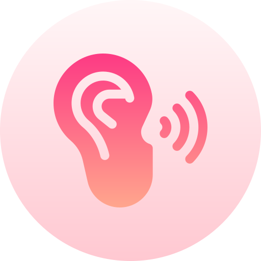 Ear Basic Gradient Circular icon