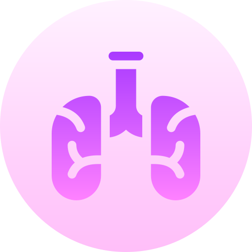 płuca Basic Gradient Circular ikona