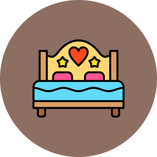 cama matrimonial Generic Outline Color icono