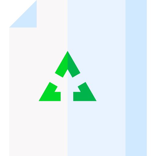 papier z recyklingu Basic Straight Flat ikona