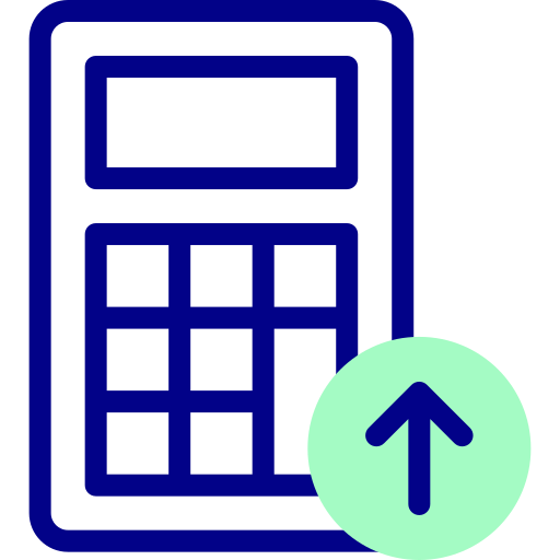 Calculation Detailed Mixed Lineal color icon