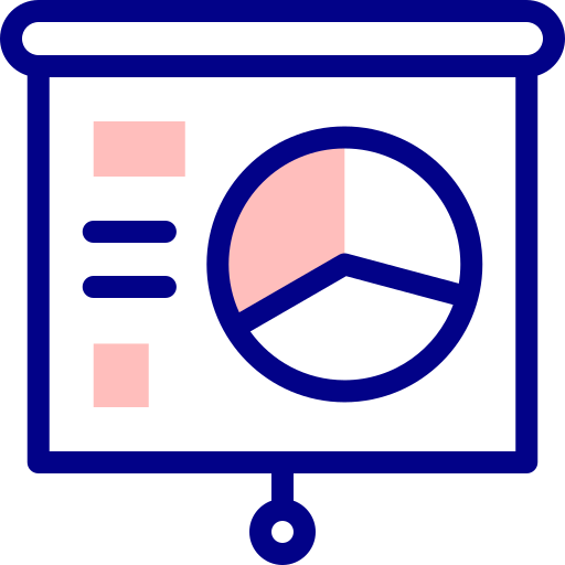 Presentation Detailed Mixed Lineal color icon