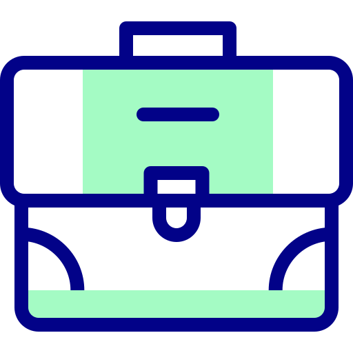 Briefcase Detailed Mixed Lineal color icon