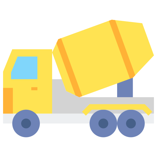 mixer vrachtwagen Generic Flat icoon