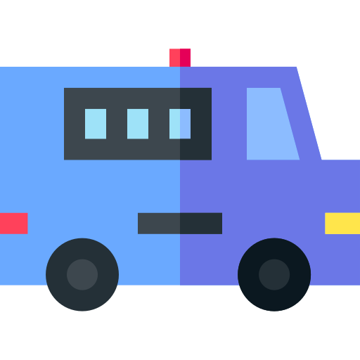 polizeiwagen Basic Straight Flat icon