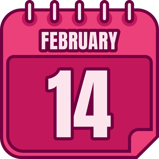 14 de febrero Generic Outline Color icono