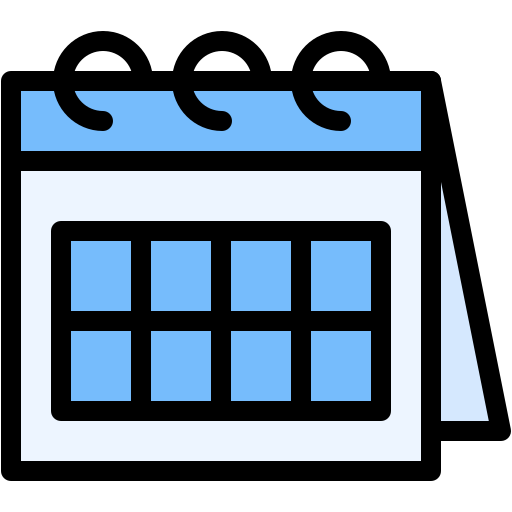 wekelijkse kalender Generic Outline Color icoon