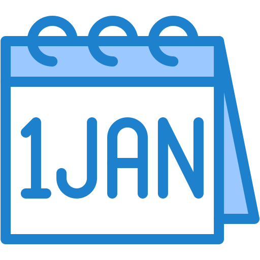 1 stycznia Generic Blue ikona