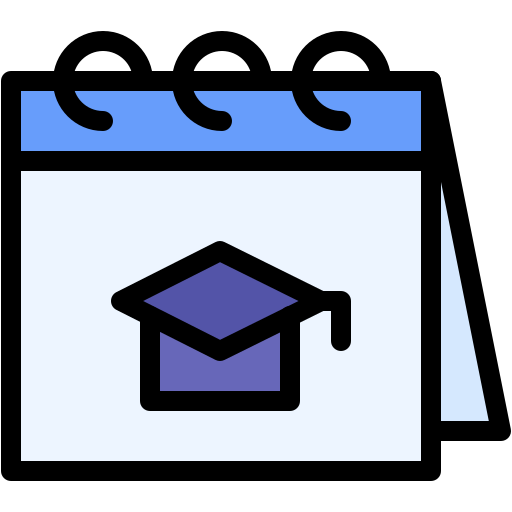 Graduation cap Generic Outline Color icon