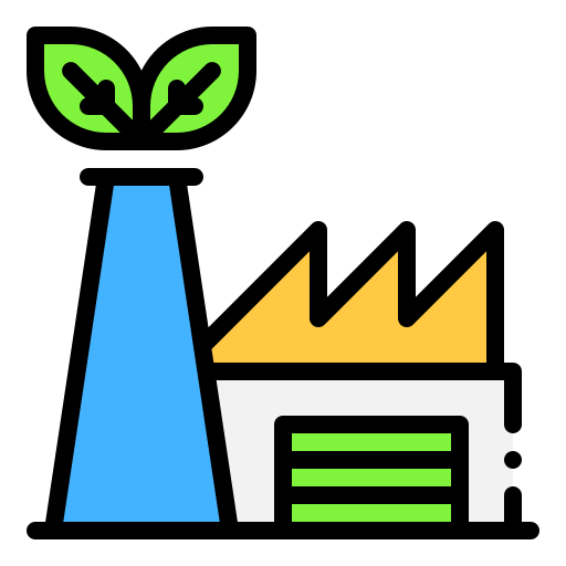 fábrica sostenible Generic Outline Color icono