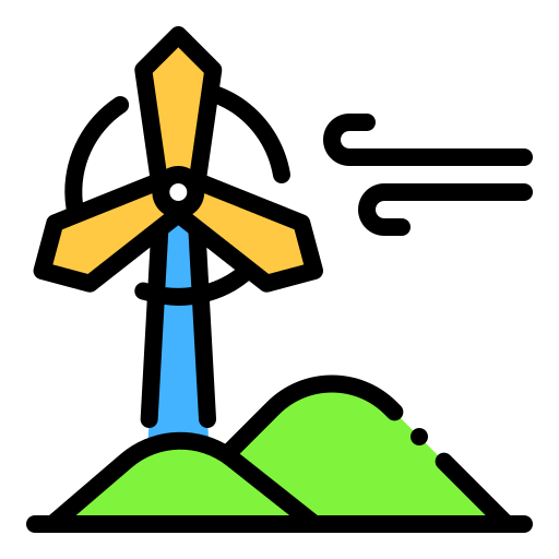 energia wiatrowa Generic Outline Color ikona