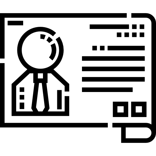 신분증 Detailed Straight Lineal icon