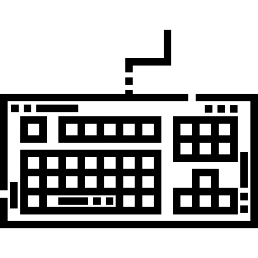 klawiatura Detailed Straight Lineal ikona