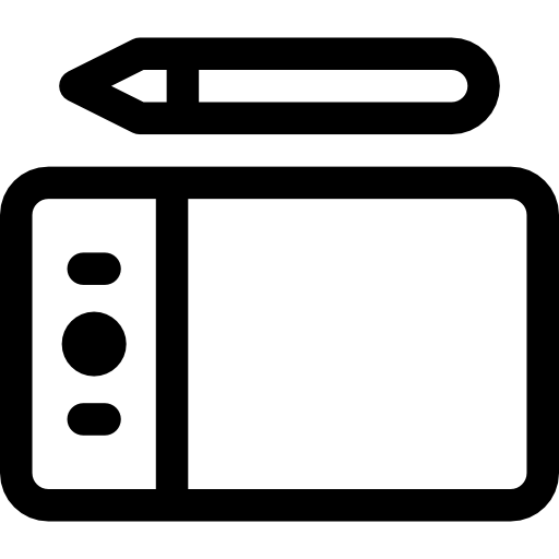 tavoletta grafica Basic Rounded Lineal icona