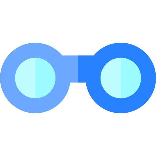Eyeglasses Basic Rounded Flat icon
