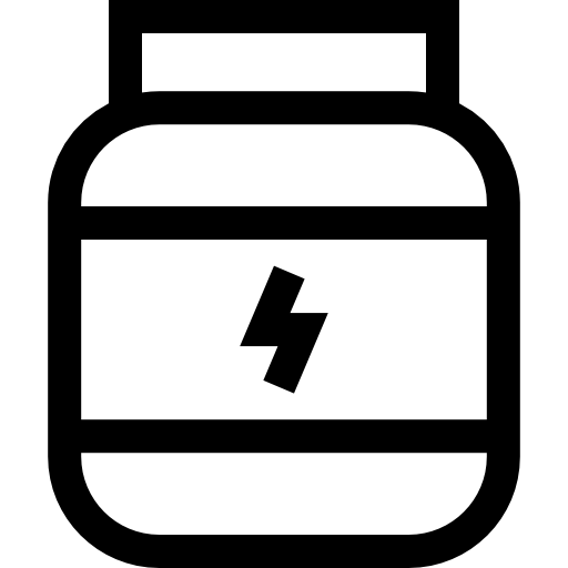 proteína en polvo Basic Straight Lineal icono