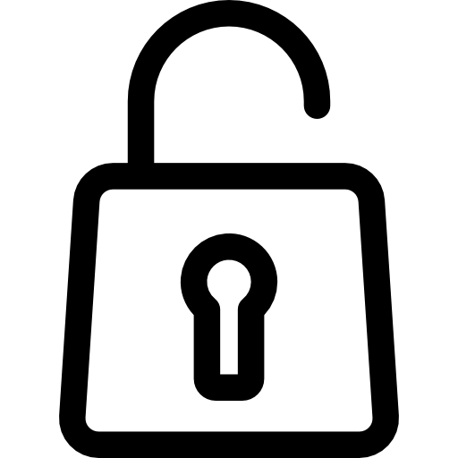 serratura Basic Rounded Lineal icona