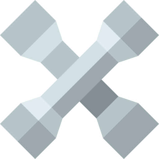 kruis moersleutel Basic Straight Flat icoon