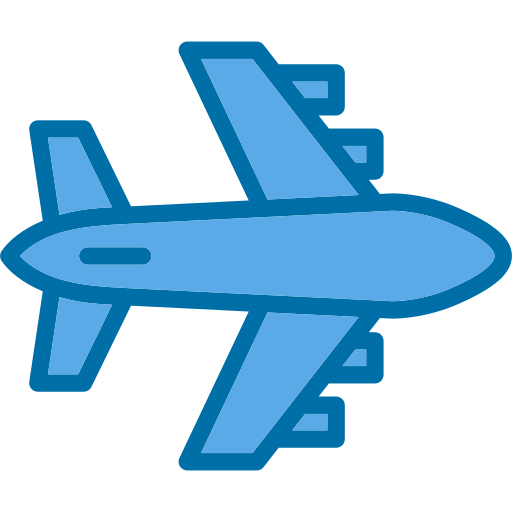 vliegtuig Generic Blue icoon