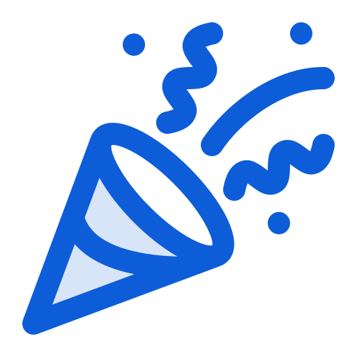 party-popper Generic Blue icon