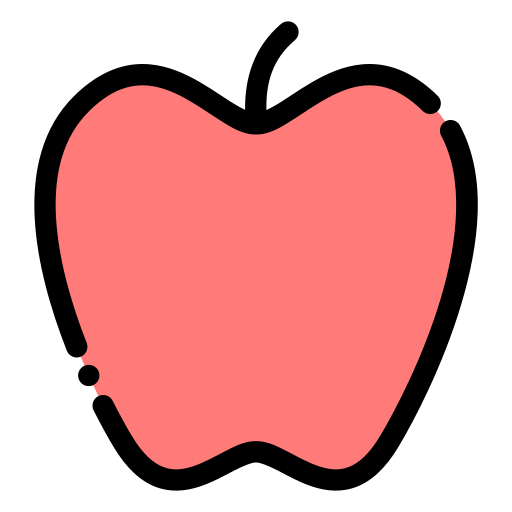 jabłko Generic Outline Color ikona