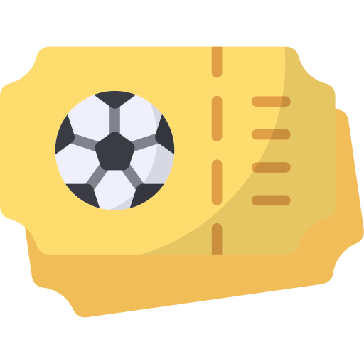 bilet piłkarski Generic Flat ikona