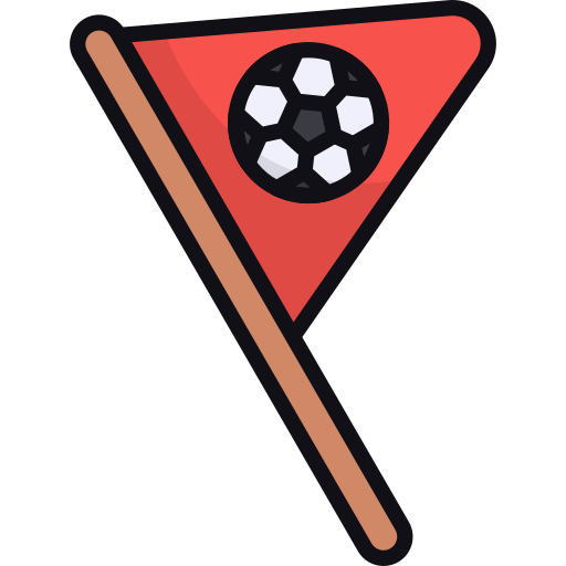 サッカーの旗 Generic Outline Color icon
