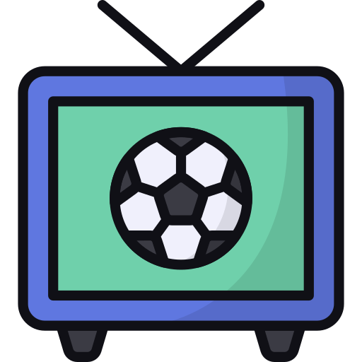 tv de fútbol Generic Outline Color icono