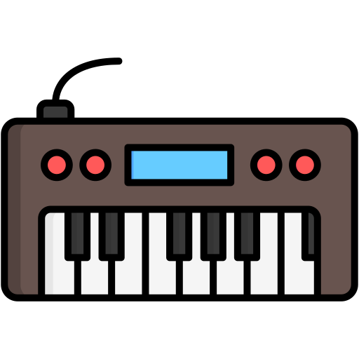 tastiera elettrica Generic Outline Color icona